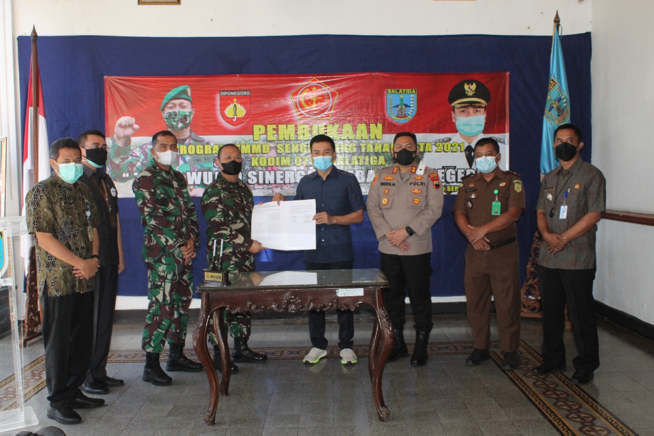 Walikota Salatiga Buka TMMD Sengkuyung Tahap III TA. 2021 Kodim 0714/Salatiga